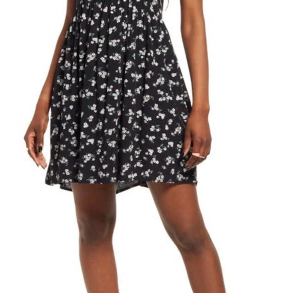 BP Black Printed Babydoll Minidress size small NWT - Picture 3 of 10